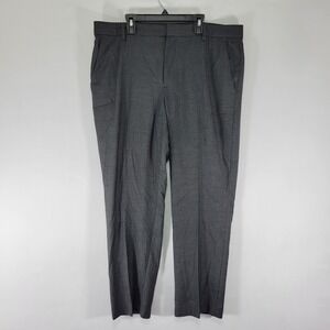 Perry Ellis Portfolio Men's Pants Trousers Flex Gray Poly Blend Modern Fit 36x29